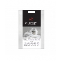 Żwirek bentonitowy ULTRA WHITE dla kotów OLIVERS, 10 kg